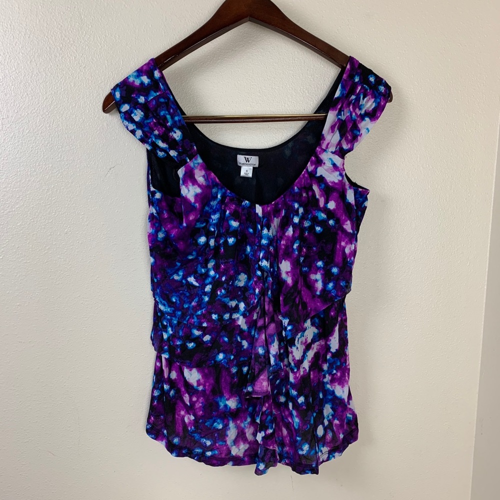 Worthington Top Purple & Blue  Size Small